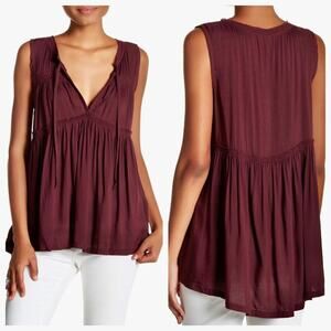 MELROSE & MARKET Nordstrom Burgundy Purple Tank Shirt Top - Small